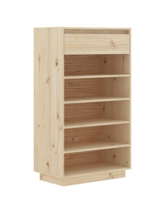Scarpiera 60x34x105 cm in Legno Massello di Pino 2