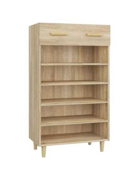 Scarpiera Rovere Sonoma 60x35x105 cm in Legno Multistrato