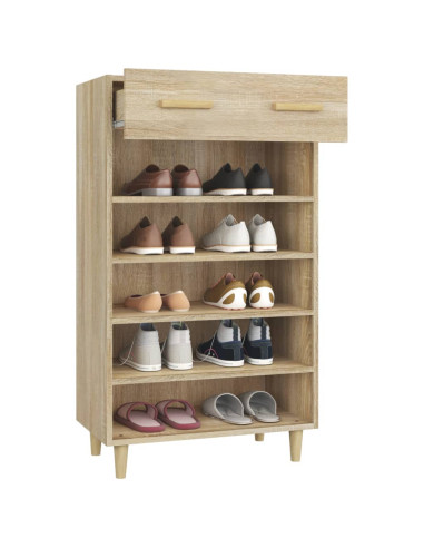 Scarpiera Rovere Sonoma 60x35x105 cm in Legno Multistrato