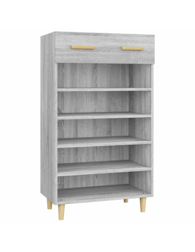 Scarpiera Grigio Sonoma 60x35x105 cm in Legno Multistrato