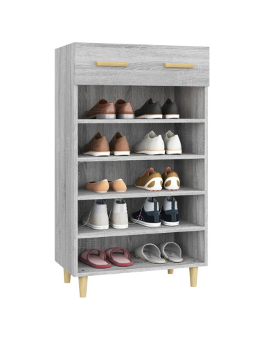Scarpiera Grigio Sonoma 60x35x105 cm in Legno Multistrato