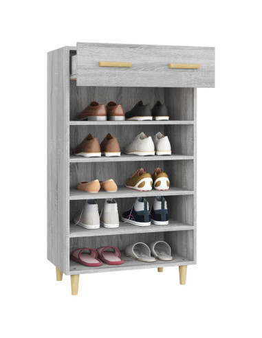 Scarpiera Grigio Sonoma 60x35x105 cm in Legno Multistrato