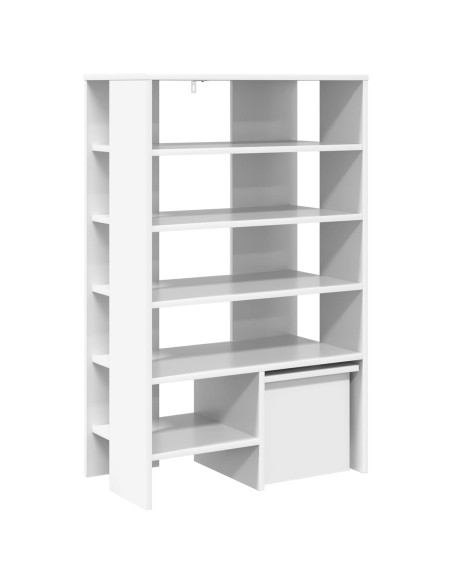 Mobile per scarpe 2 pcs Bianco Legno multistrato