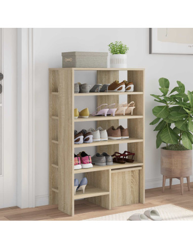 Mobile per scarpe 2 pcs Rovere Sonoma Legno multistrato
