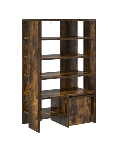 Mobile per scarpe 2 pcs Rovere fumé Legno multistrato