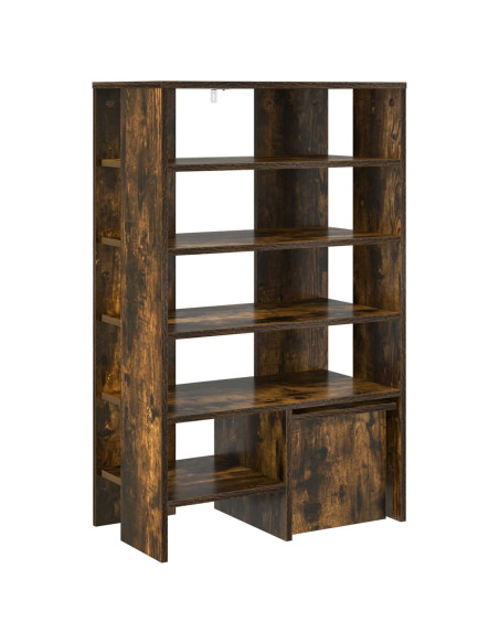 Mobile per scarpe 2 pcs Rovere fumé Legno multistrato