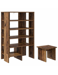 Mobile per scarpe 2 pcs Legno vecchio Legno multistrato 2
