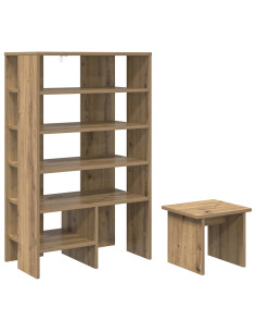 Mobile per scarpe 2 pcs Rovere artigianale Legno multistrato 2