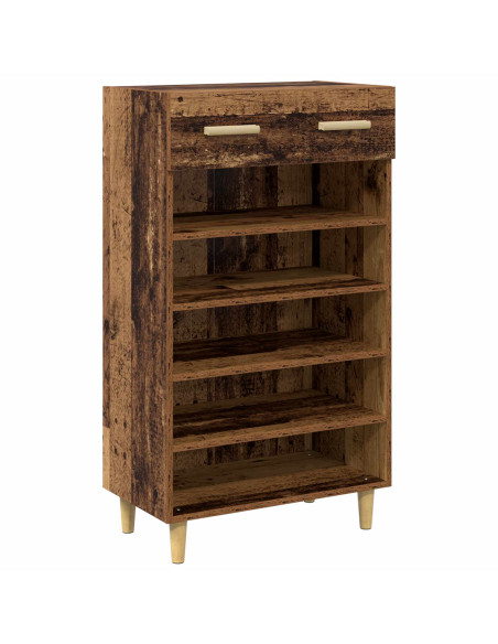 Mobile per scarpe con cassetto Legno vecchio 60 x 35 x 105 cm