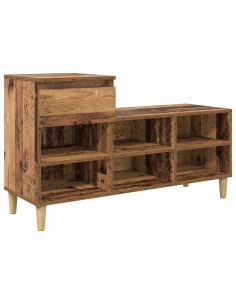 Mobile per scarpe con cassetto Legno vecchio 102 x 36 x 60 cm 2