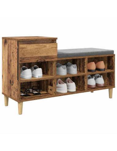 Mobile per scarpe con cassetto Legno vecchio 102 x 36 x 60 cm