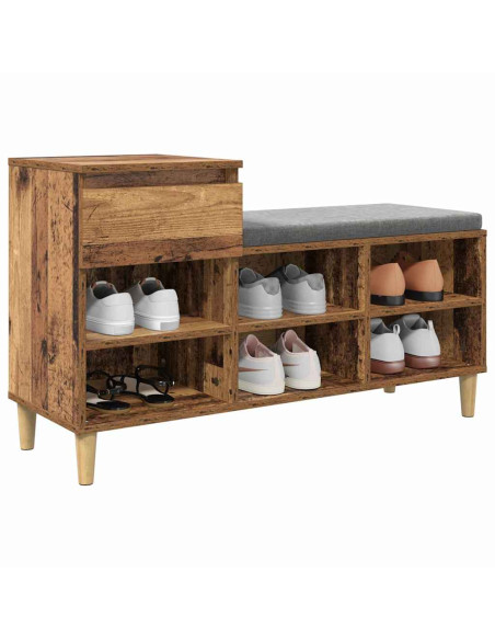 Mobile per scarpe con cassetto Legno vecchio 102 x 36 x 60 cm