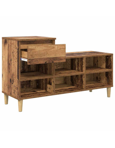 Mobile per scarpe con cassetto Legno vecchio 102 x 36 x 60 cm