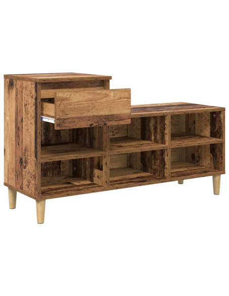 Mobile per scarpe con cassetto Legno vecchio 102 x 36 x 60 cm