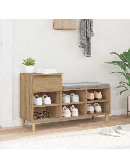 Mobile per scarpe Rovere artigianale 102 x 36 x 60 cm