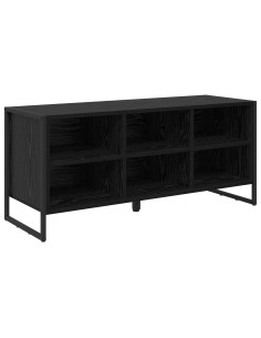 Mobile per scarpe Rovere Nero 60 x 35 x 44 cm Legno multistrato 2