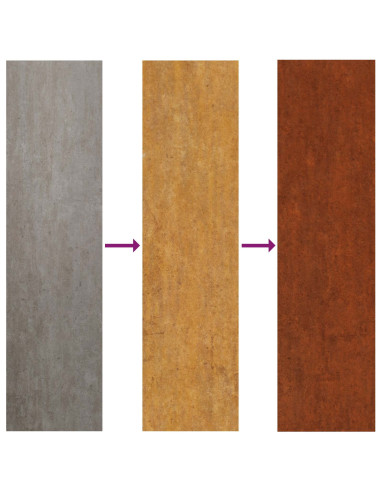 Schermo per privacy in giardino Traforo Ruggine 32 x 140 cm