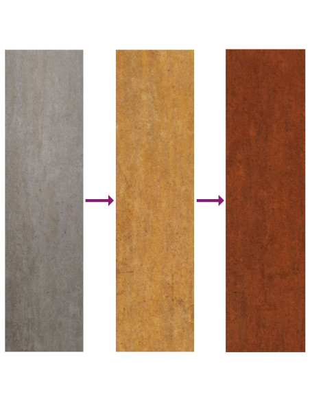 Schermo per privacy in giardino Floreale Ruggine 32 x 140 cm