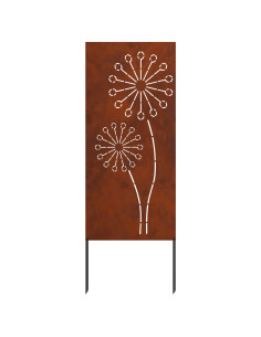 Schermo per privacy in giardino Traforo Ruggine 50 x 140 cm 2