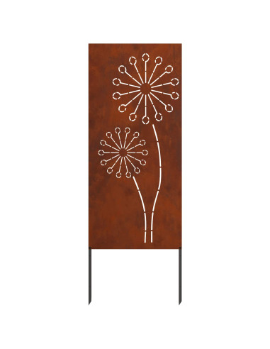 Schermo per privacy in giardino Traforo Ruggine 50 x 140 cm