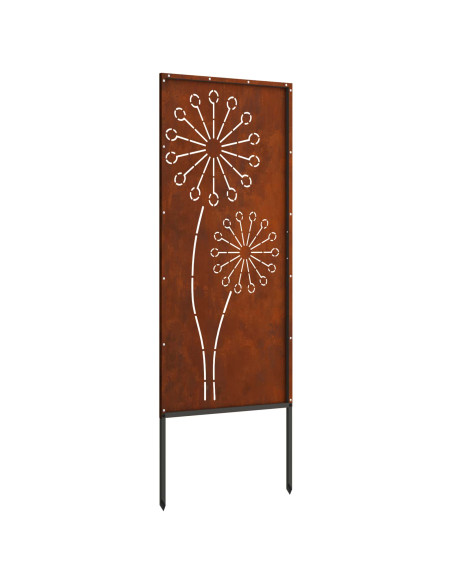 Schermo per privacy in giardino Traforo Ruggine 50 x 140 cm