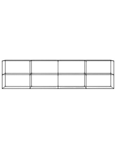 Supporto per piante a 3 livelli Nero 400 x 32 x 104 cm Acciaio