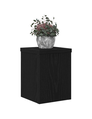 Supporto per piante 2 pcs Rovere Nero 15 x 15 x 20 cm