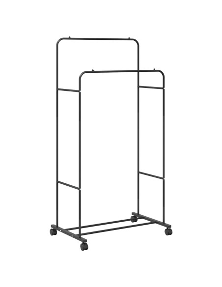 Stendibiancheria Tinta unita Nero 80 x 53 x 156 cm