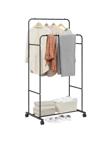 Stendibiancheria Tinta unita Nero 80 x 53 x 156 cm