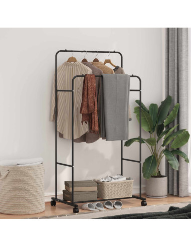 Stendibiancheria Tinta unita Nero 80 x 53 x 156 cm