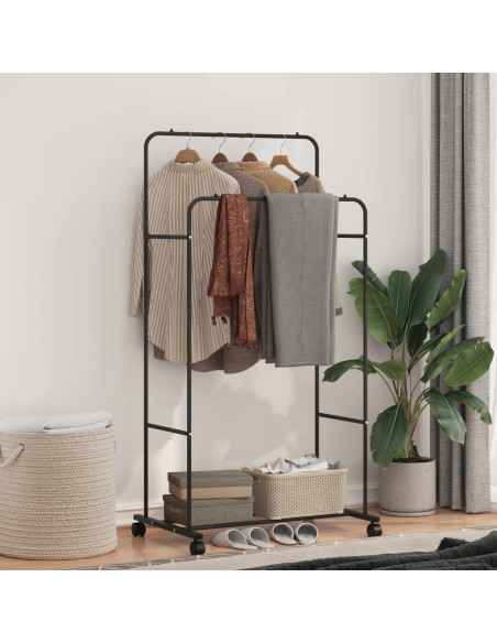 Stendibiancheria Tinta unita Nero 80 x 53 x 156 cm