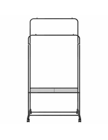 Stendibiancheria con lo scaffale Nero 80 x 53 x 156 cm