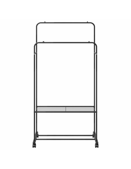 Stendibiancheria con lo scaffale Nero 80 x 53 x 156 cm