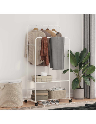 Stendibiancheria con lo scaffale Bianco 80 x 53 x 156 cm