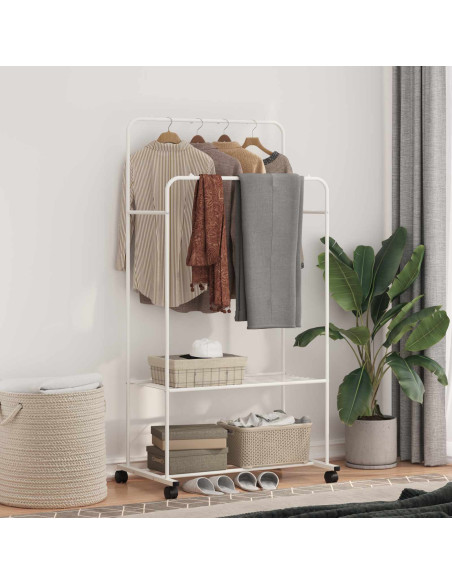 Stendibiancheria con lo scaffale Bianco 80 x 53 x 156 cm