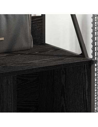 Stendibiancheria con lo scaffale Rovere Nero 100 x 41 x 184 cm