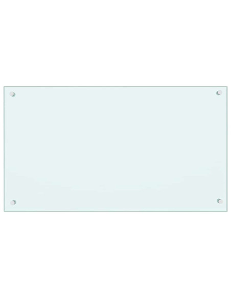 Rivestimento da Cucina 2 pcs Bianco 90 x 50 cm vetro temperato