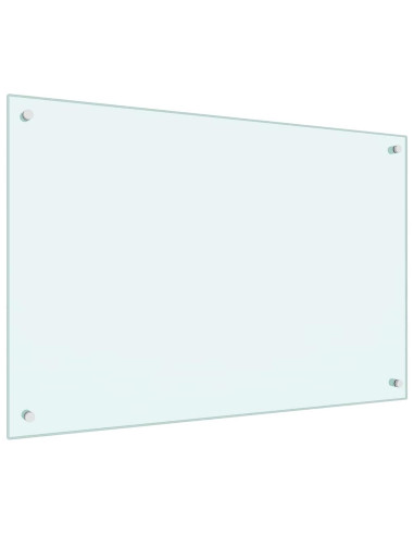 Rivestimento da Cucina 2 pcs Bianco 90 x 60 cm vetro temperato