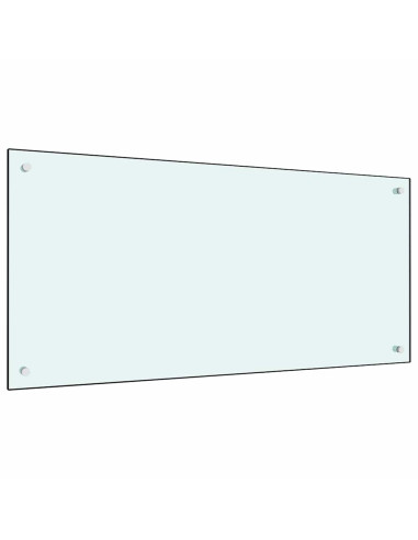 Rivestimento da Cucina 2 pcs Bianco 100 x 50 cm vetro temperato