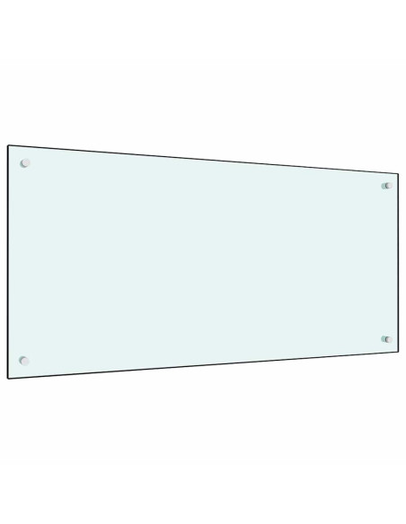 Rivestimento da Cucina 2 pcs Bianco 100 x 50 cm vetro temperato