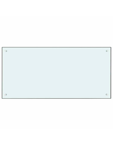 Rivestimento da Cucina 2 pcs Bianco 100 x 50 cm vetro temperato