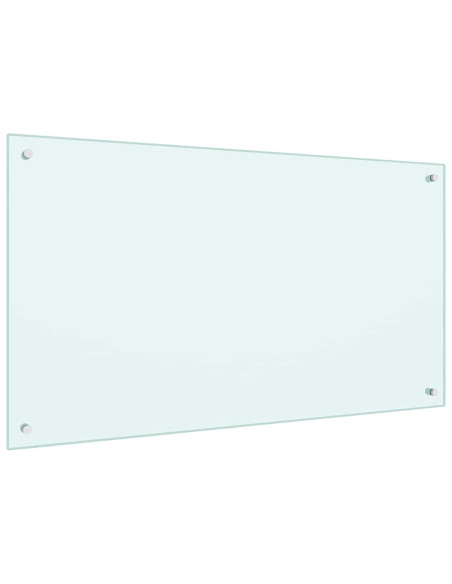 Rivestimento da Cucina 2 pcs Bianco 100 x 60 cm vetro temperato