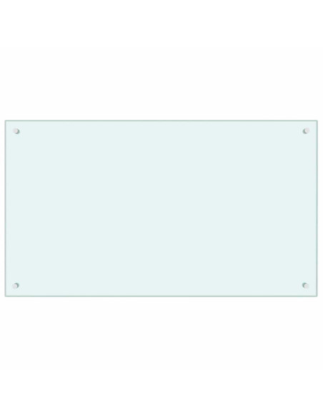 Rivestimento da Cucina 2 pcs Bianco 100 x 60 cm vetro temperato