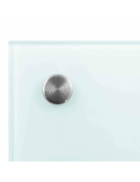 Rivestimento da Cucina 2 pcs Bianco 100 x 60 cm vetro temperato