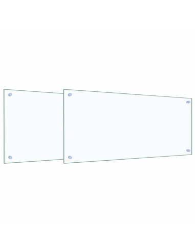 Rivestimento da Cucina 2 pcs Trasparente 90 x 40 cm