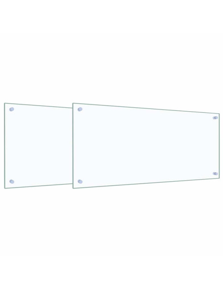 Rivestimento da Cucina 2 pcs Trasparente 90 x 40 cm