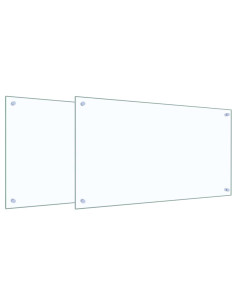 Rivestimento da Cucina 2 pcs Trasparente 90 x 50 cm 2