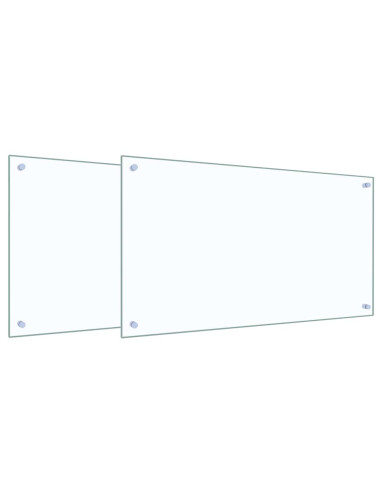 Rivestimento da Cucina 2 pcs Trasparente 90 x 50 cm