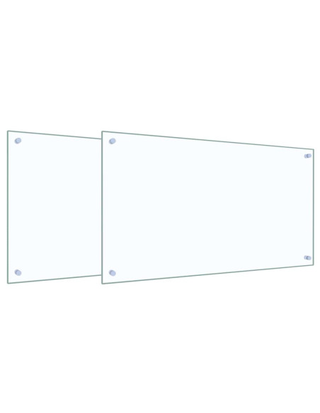 Rivestimento da Cucina 2 pcs Trasparente 90 x 50 cm