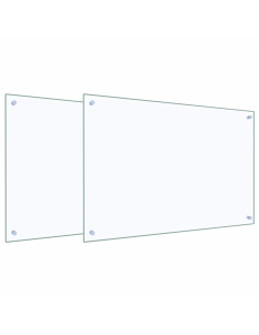 Rivestimento da Cucina 2 pcs Trasparente 90 x 60 cm 2